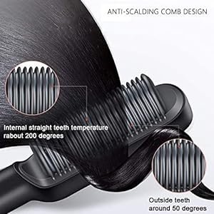 ELEXIQHairStraightenerCombBrushForMenWomenGirlsHairStraighteningandSmoothingComb