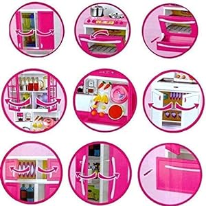 EONWISEDoorDreamHouseKitchenSetLightSoundPlasticPackof1SetPink4DoorDreamHouseKit