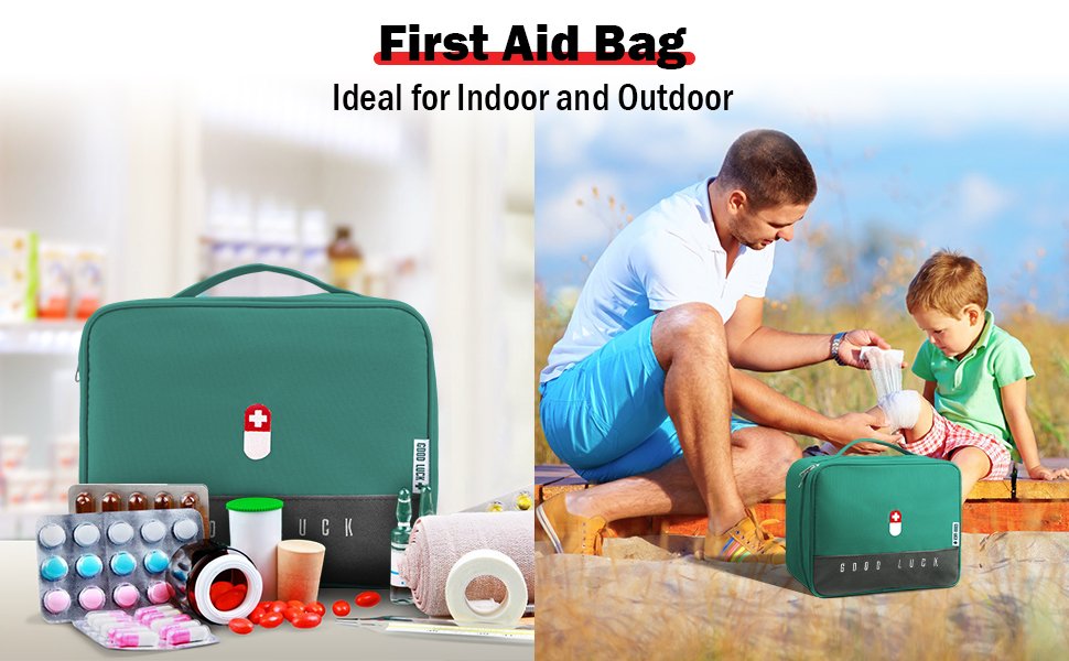 FLYNGO-2Pcs-Medicine-Pouch-Empty-First-Aid-Kit-Bag-for-Travel-Home-Camping-Sport