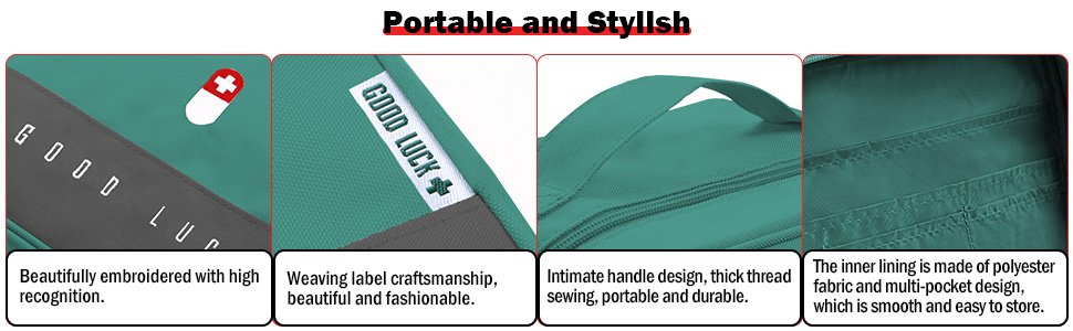 FLYNGO-2Pcs-Medicine-Pouch-Empty-First-Aid-Kit-Bag-for-Travel-Home-Camping-Sport
