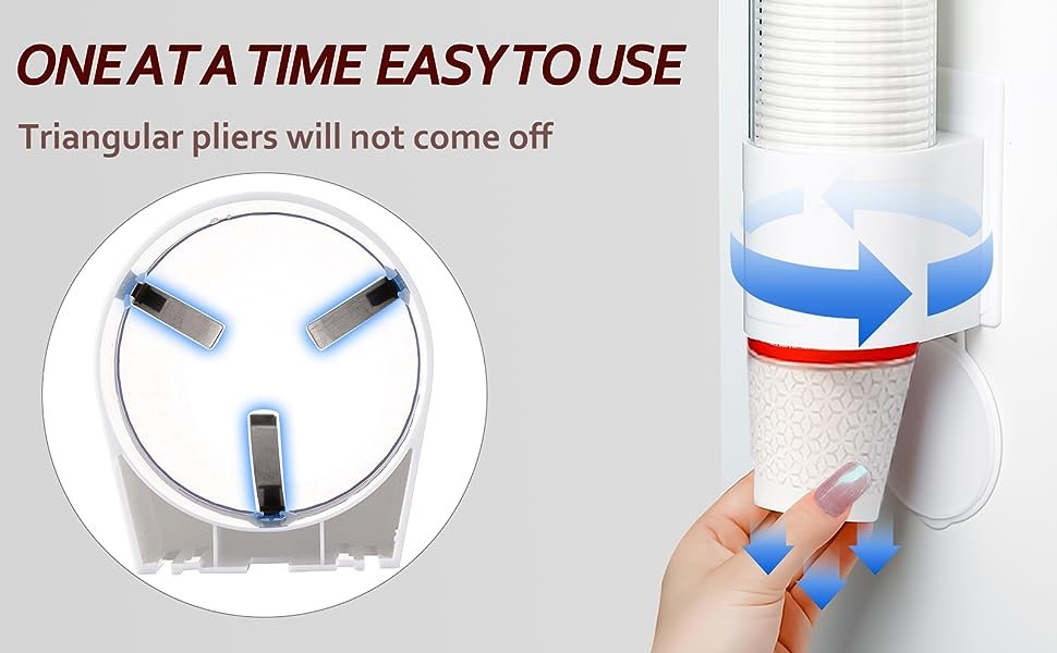 FRENYEAR-Paper-Cup-Dispenser-Holder-Wall-Mounted-Plastic-Drinking-Water-Cup-Disp