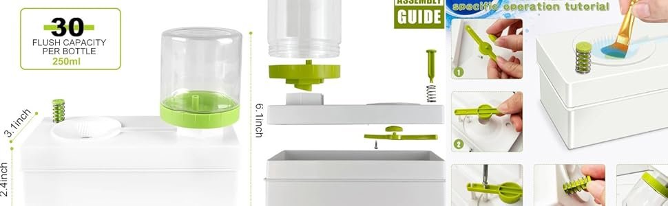 GLOSSOM-Paint-Brush-Cleaner-Set-Brush-Rinser-Auto-Water-Dispensing-for-Plastic-W