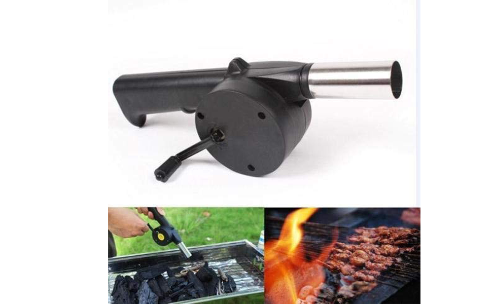 HARRYOutdoorBarbecueFanAirBlowerBbqtoolsBarbecueGrillAccessoriesPackof1Black-HY3