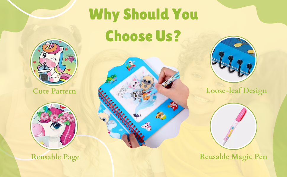 JIATradingCompanyMagicWaterColoringDoodleBookMagicPenReusableMagicWaterQuickDryB