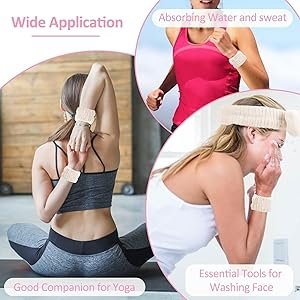 Judee-Women-3-Pcs-Headband-And-Wristband-Set-Microfiber-Wrist-Wrist-Wash-Bands-S