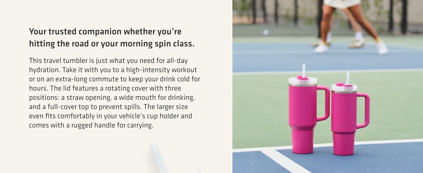 KELVEE-Tumbler-with-lid-and-Straw-1200ml-Cup-Holder-Car-Gym-Yoga-Travel-Stainles