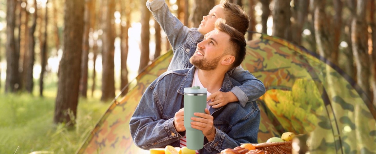 KELVEE-Tumbler-with-lid-and-Straw-1200ml-Cup-Holder-Car-Gym-Yoga-Travel-Stainles
