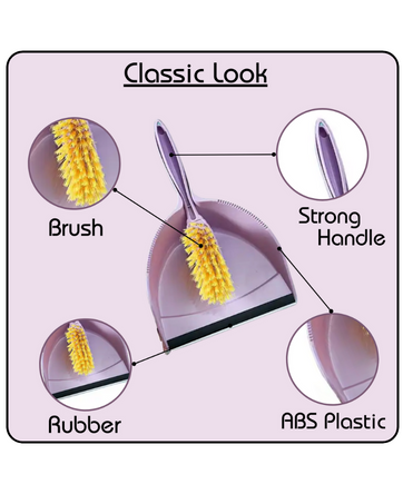 KRESHU-2-IN-1-Long-Handled-Small-Sweeping-Kit-Carved-Pattern-Dustpan-Broom-Brush