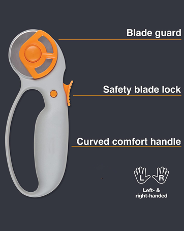 KRESHU-45mm-Classic-Loop-Rotary-Cutter-Squeeze-Handle-with-Safety-Lock-Comfort-R