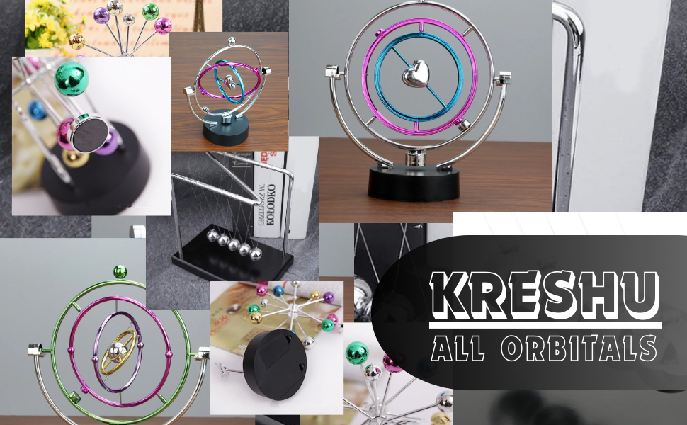 KRESHU-Magnetic-Z-Shaped-Newtons-Cradle-Balance-Steel-Balls-Classic-Metal-Base-P