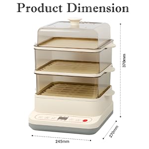 KRESHU24LElectricMultifunctionalSteamerThreeLayerHighCapcitywithAppointmentTimer