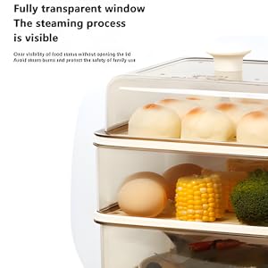 KRESHU24LElectricMultifunctionalSteamerThreeLayerHighCapcitywithAppointmentTimer