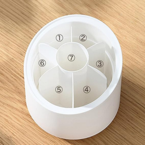 KRESHU360RotatingMakeupBrushHoldersOrganizerTransparentMakeupBrushBoxWithLidDust