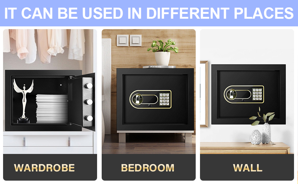 KRESHUFireproofHeavyDutyMoneySafeBoxwithDigitalNumericKeypadand2EmergencyKeysSec