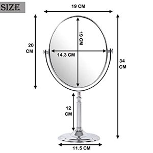 KRIVA-Makeup-Mirror-Dual-Sided-Magnification-1X-and-5X-Folding-Portable-Table-De