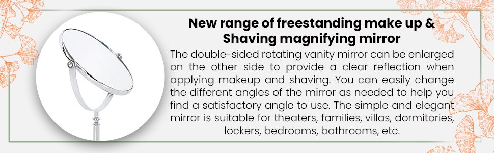 KRIVA-Makeup-Mirror-Dual-Sided-Magnification-1X-and-5X-Folding-Portable-Table-De