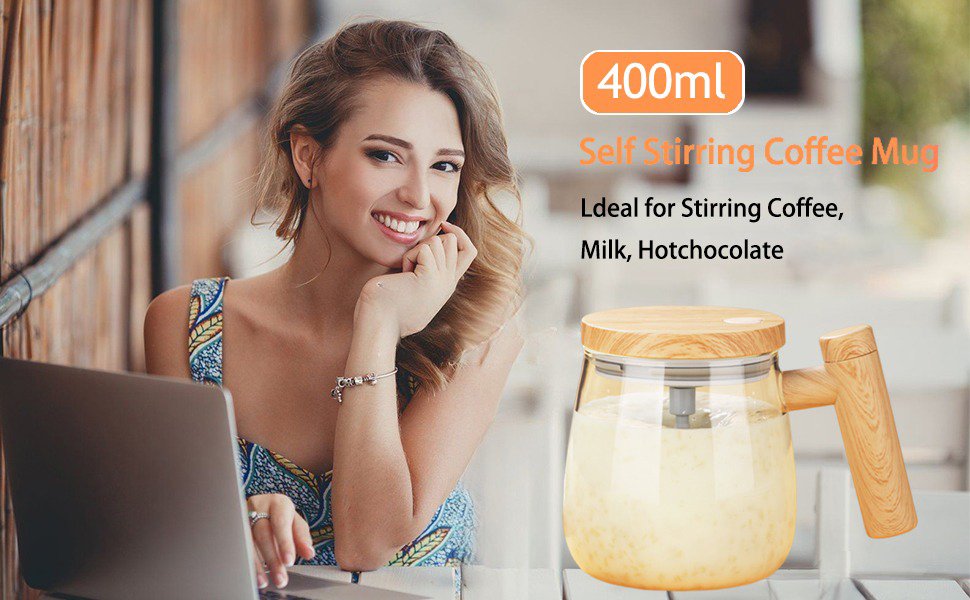 KyooteLfvSelfStirringMugElectricHighSpeedMixingCupSelfStirringCoffeeMugGlassAuto