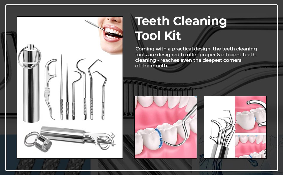 MAYCREATE-Dental-Tools-7-in-1-Stainless-Steel-Teeth-Cleaning-Tool-Kit-Stainless-