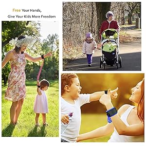 MaharajMallChildSafetyLockBabyAntiLostWristLinkHarnessStrapRopeLeashWalkingHandB