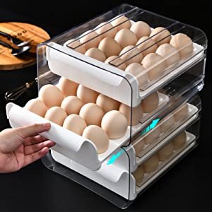 MosQuick32-grid-Egg-Storage-Box-for-Fridge-plastic-egg-holder-for-fridge-2-Layer