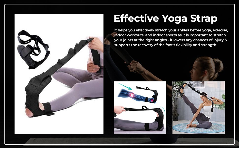 NAXUEYogaBeltStretchingyogastretchingbeltforexerciselegfootcalfstretcherstrapwit