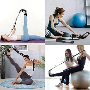 NAXUEYogaBeltStretchingyogastretchingbeltforexerciselegfootcalfstretcherstrapwit