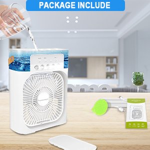 One94StorePortableHumidifierAirCoolerMistFanMiniCoolerForHomeWith3SpeedModeWithW