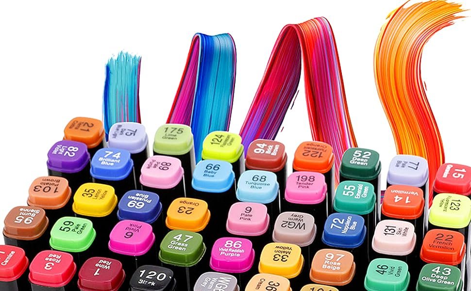 Parssufy-24-Pcs-Dual-Tip-Alcohol-Markers-Set-Non-Toxic-Art-Supplies-With-Carry-C