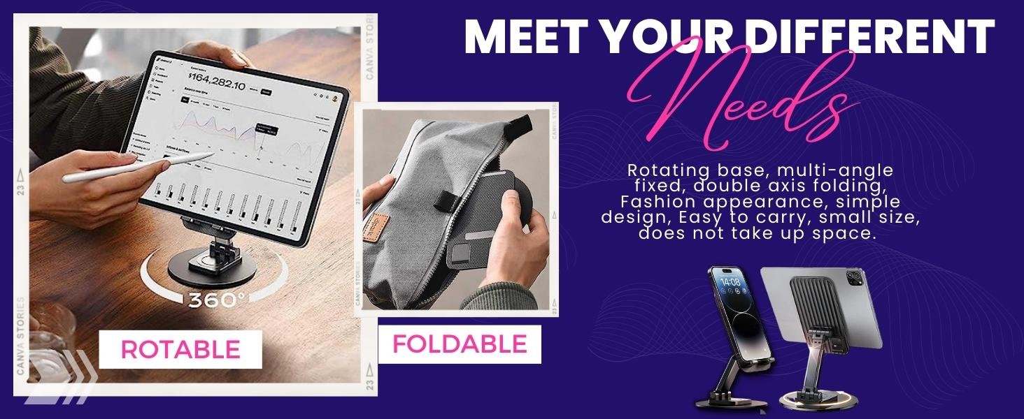 Prolet-Mobile-Stand-Holder-for-Desk-SturdyAnti-SlipHeight-Angle-Adjustable-Mobil