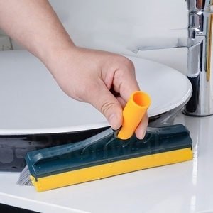 RushwakBathroomCleaningBrushwithWiperUpgraded3in1ToiletBrushBathroomBrushwithLon