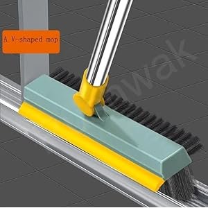 RushwakBathroomCleaningBrushwithWiperUpgraded3in1ToiletBrushBathroomBrushwithLon