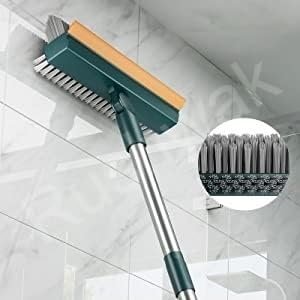 RushwakBathroomCleaningBrushwithWiperUpgraded3in1ToiletBrushBathroomBrushwithLon