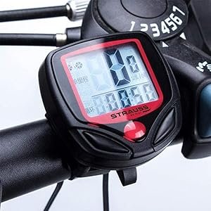 Strauss-Bicycle-Computer-Odometer-Speedometer-Waterproof-LCD-Display-Lightweight