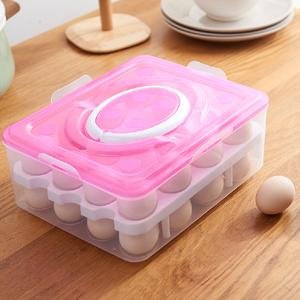 Supreme-Mall-Double-Layer-32-Eggs-Storage-Box-Multicolour-Plastic-Square-B07PSMS