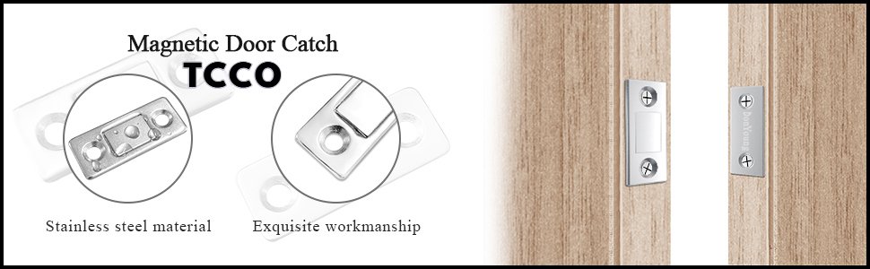 TCCO-Magnetic-Door-Catch-2Pack-Ultra-Thin-Cabinet-Magnetic-Catch-with-Strong-Adh