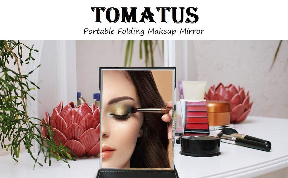TOMATUS-Portable-Folding-Makeup-Glass-Mirror-With-Pu-Leather-For-Office-Desk-Van