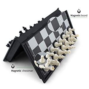 ToyTasticMagneticEducationalChessBoardSetwithFoldingChessBoard2PlyaersTravelToys