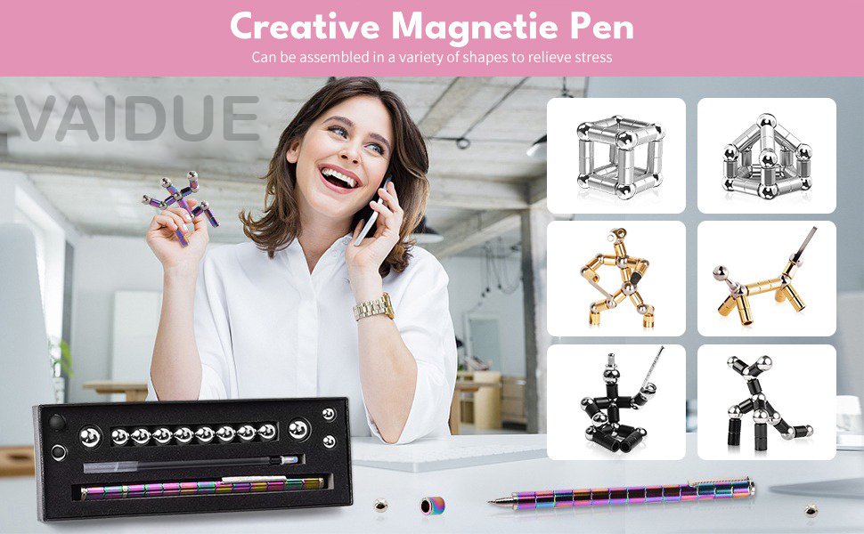 VAIDUE-Fidget-Toys-Pen-Rainbow-Color-Magnetic-Toys-Pen-Decompression-Magnetic-Me
