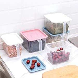 VDHJA-1100ml-Fridge-storage-containers-jar-Set-Plastic-Refrigerator-Box-with-Han