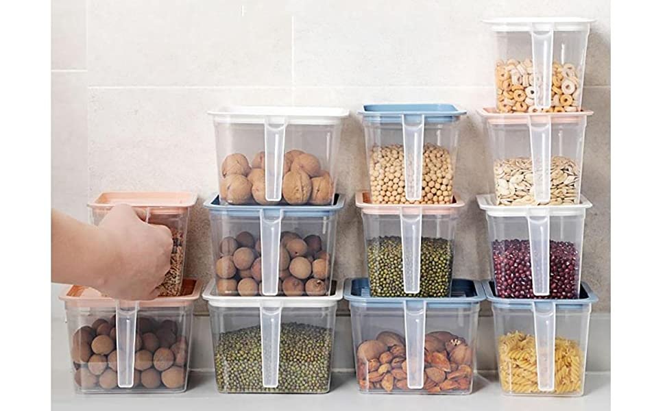 VDHJA-1100ml-Fridge-storage-containers-jar-Set-Plastic-Refrigerator-Box-with-Han