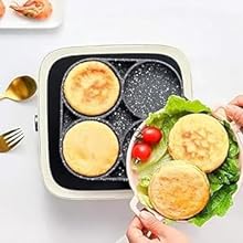 VDNSI4HoleNonStickEggFryingpanMulti-PurposeFryingpanforOmeletuttapamidliBurgerPo