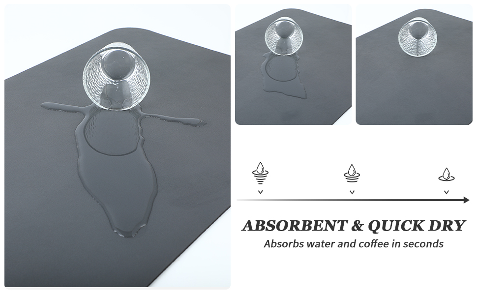 VDNSIDishDryingmatforKitchenNonSlipRubberBackedKitchenUtensilsWaterAbsorbentmatD