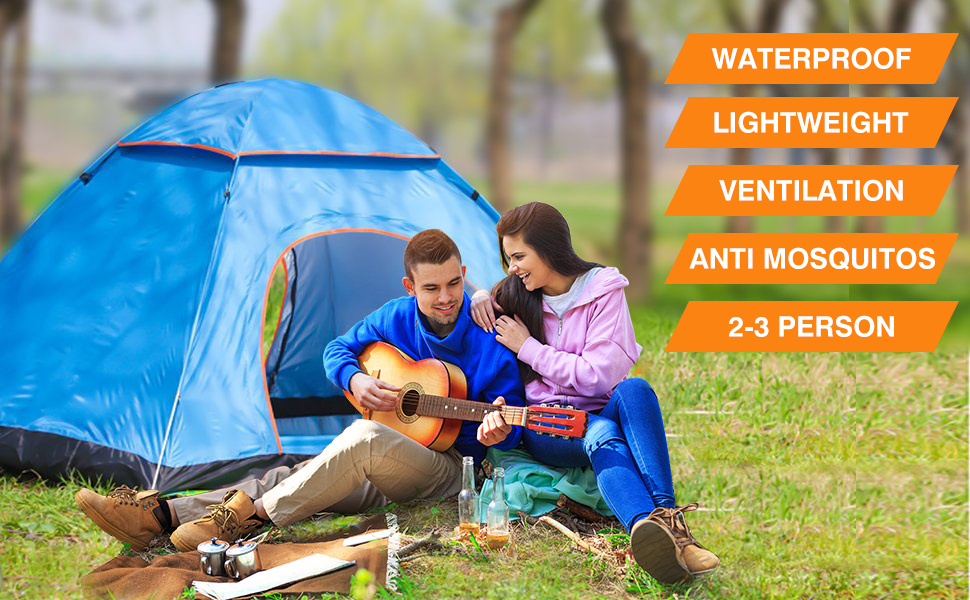 VDNSILightweightPicnicCampingPortableWaterproofTentfor5PersonCampingOutdoorTentf