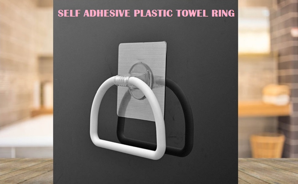 VDNSIMagicStickerSelfAdhesiveRoundShapeTowelNapkinHangerStandRodforBathroomKitch