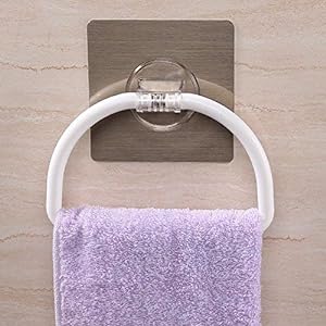 VDNSIMagicStickerSelfAdhesiveRoundShapeTowelNapkinHangerStandRodforBathroomKitch