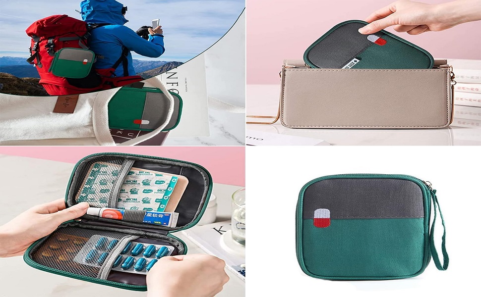 VDNSIMedicinePouchforTravelMedicinePillTabletStorageOrganizerBagFirstAidOrganize