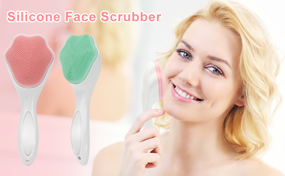 VDNSISiliconeFaceCleansingBrushforExfoliatingMassageManualFaceScrubberExfoliatin