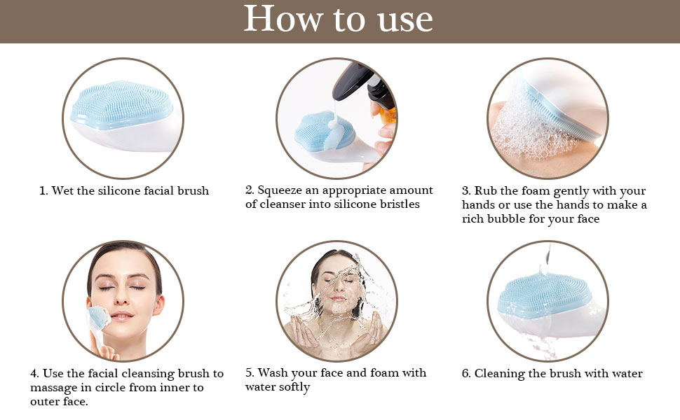 VDNSISiliconeFaceCleansingBrushforExfoliatingMassageManualFaceScrubberExfoliatin