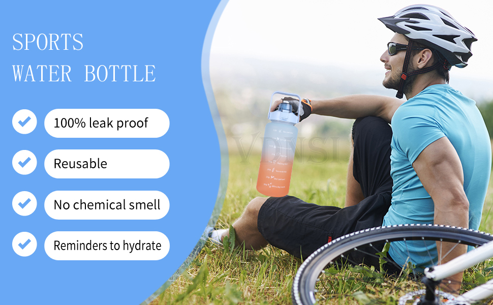 VDNSISipperWaterBottle2LiterwithMotivationalTimeMarkerWaterbottleforofficeWaterb