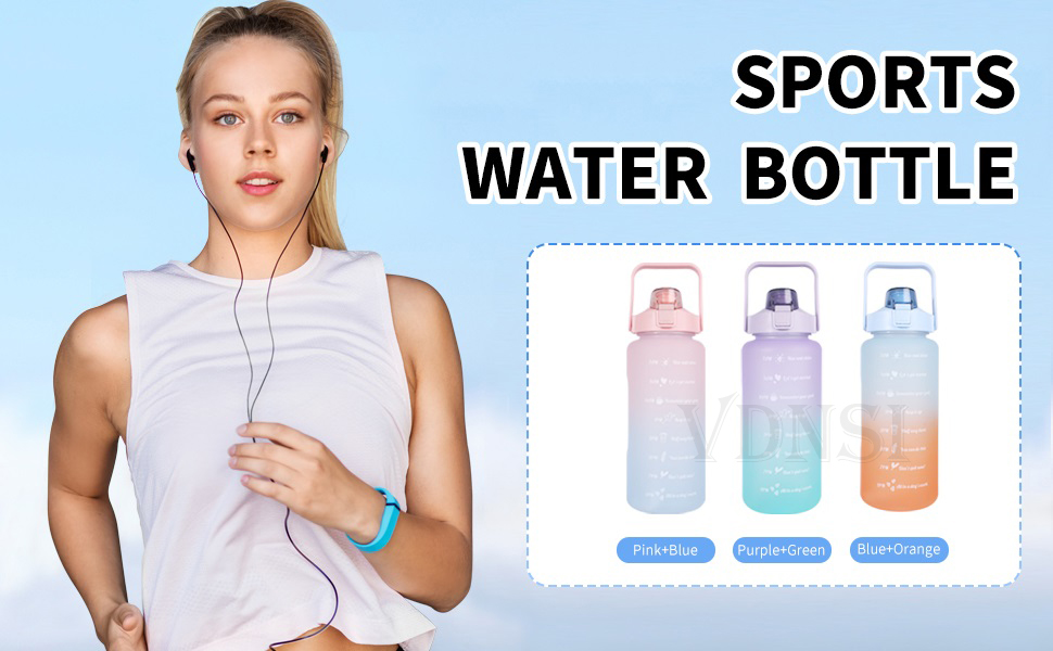 VDNSISipperWaterBottle2LiterwithMotivationalTimeMarkerWaterbottleforofficeWaterb